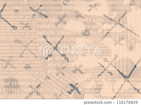 水彩紋理背景與復古數位拼貼 116178929