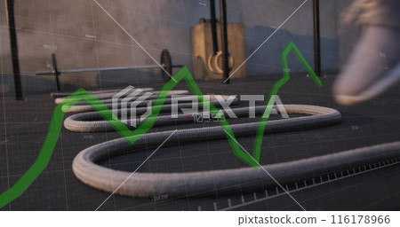 Image of data processing over woman exercising 116178966