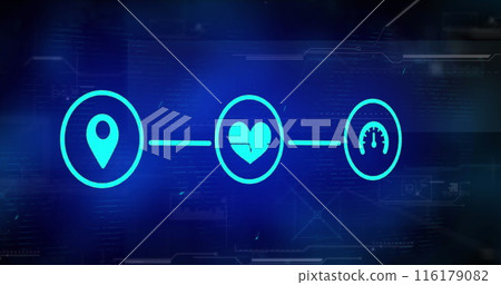 Image of data processing over network of connections Image of data processing over network of connections 116179082