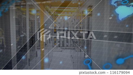 Image of data processing over computer servers Image of data processing over computer servers 116179094