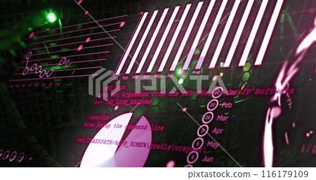 Image of financial data processing over computer servers Image of financial data processing over computer servers 116179109