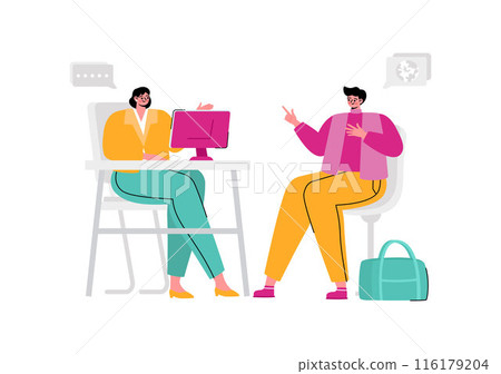 Immigration Consultant Vector Illustration with Counseling Assistance to Provide Advice to People Planning to Move in a Flat Cartoon Background Immigration Consultant Vector Illustration with Counseling Assistance to Provide Advice to People Planning to Move in a Flat Cartoon Background 116179204