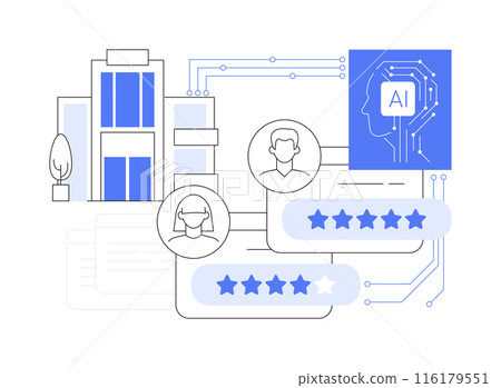 AI-Analyzed Guest Feedback abstract concept vector illustration. AI-Analyzed Guest Feedback abstract concept vector illustration. 116179551
