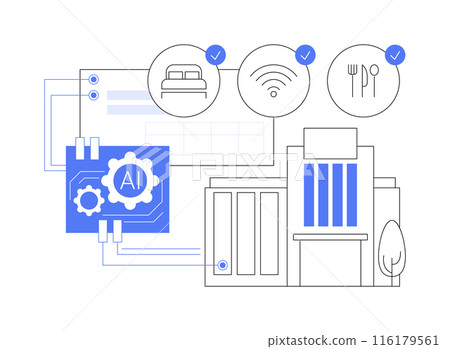 AI-Backed Facility Maintenance abstract concept vector illustration. 116179561