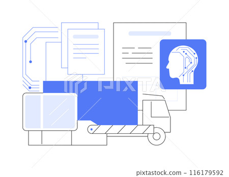 AI-Streamlined Customs and Trade abstract concept vector illustration. 116179592