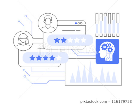 AI-Enhanced Customer Feedback Analysis abstract concept vector illustration. AI-Enhanced Customer Feedback Analysis abstract concept vector illustration. 116179738
