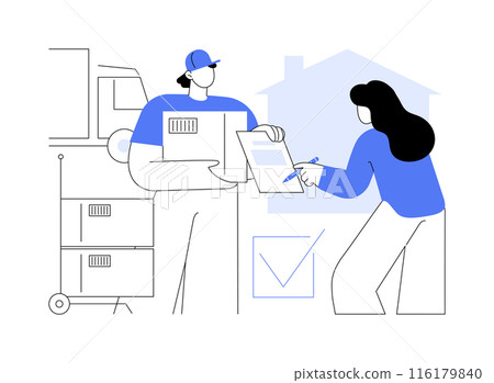 Delivery service isolated cartoon vector illustrations. 116179840