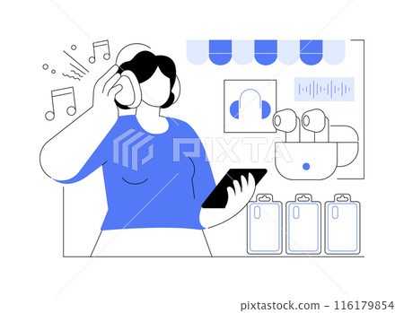 Smartphone accessories isolated cartoon vector illustrations. 116179854