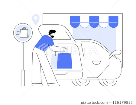 Customer pick up goods isolated cartoon vector illustrations. 116179855