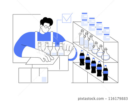 Merchandise handling isolated cartoon vector illustrations. Merchandise handling isolated cartoon vector illustrations. 116179883