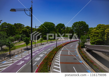 Traffic on Daikancho Street Traffic on Daikancho Street 116179896
