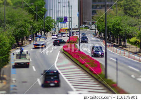 Miniature Daikancho Street traffic Miniature Daikancho Street traffic 116179901
