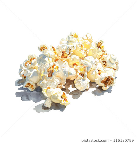 Popcorn watercolor illustration on white background 116180799