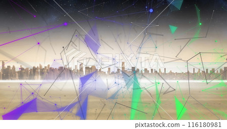 Image of data processing over landscape 116180981