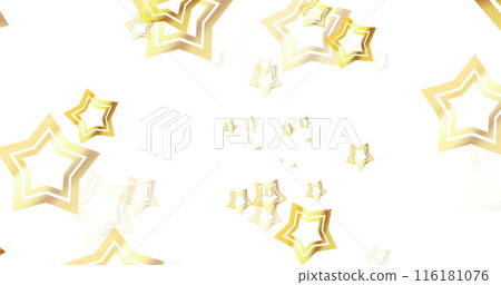 Image of stars falling over white background 116181076