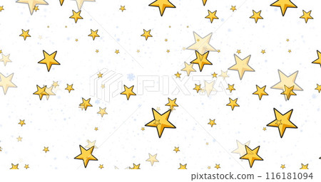 Image of stars falling over white background 116181094