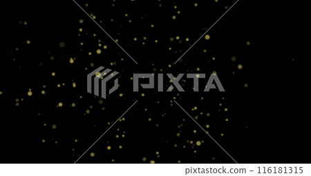Image of purple mesh and light spots pattern moving on black background 116181315