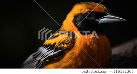 Northern Oriole bird with forest background. Generative AI 116181365
