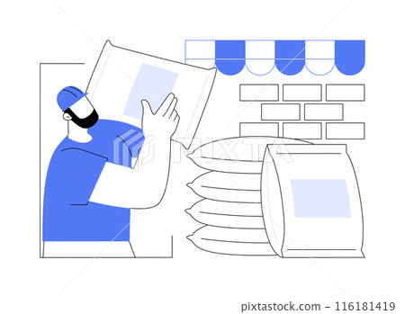 Construction supplies isolated cartoon vector illustrations. 116181419