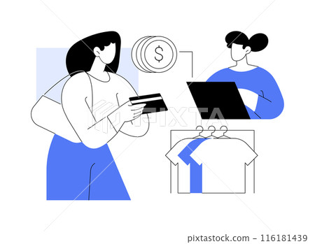 Paying by credit card isolated cartoon vector illustrations. Paying by credit card isolated cartoon vector illustrations. 116181439