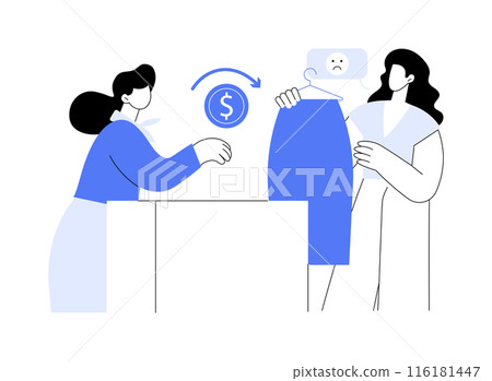 Product return isolated cartoon vector illustrations. Product return isolated cartoon vector illustrations. 116181447