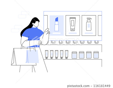 Smart shelves isolated cartoon vector illustrations. Smart shelves isolated cartoon vector illustrations. 116181449
