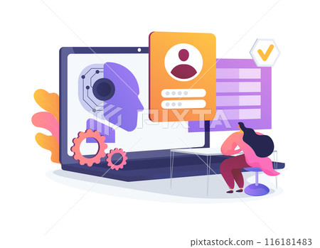 AI-Powered Onboarding Process abstract concept vector illustration. 116181483