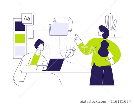 Style guide abstract concept vector illustration. Style guide abstract concept vector illustration. 116181654