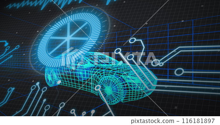 This is a image of a futuristic car on an alpha channel This is a image of a futuristic car on an alpha channel 116181897