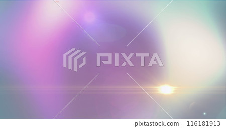 Image of multicolored blurred lens flares black background 116181913