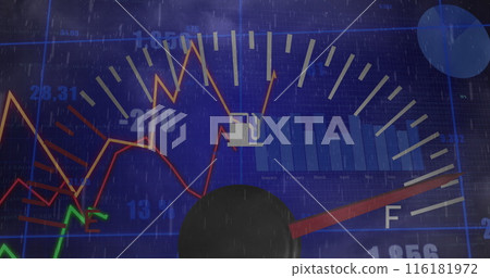 Image of fuel gauge data processing and statistics 116181972