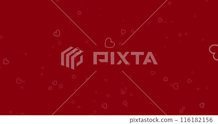 Image of heart icons floating against copy space on red background Image of heart icons floating against copy space on red background 116182156