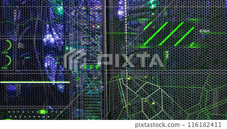 Image of data processing over computer server Image of data processing over computer server 116182411