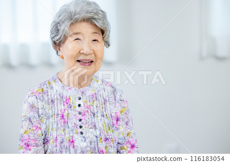 Senior woman in the living room Senior woman in the living room 116183054