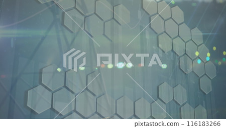 Image of data processing over cityscape and shapes Image of data processing over cityscape and shapes 116183266
