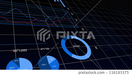Image of data processing over black background 116183375