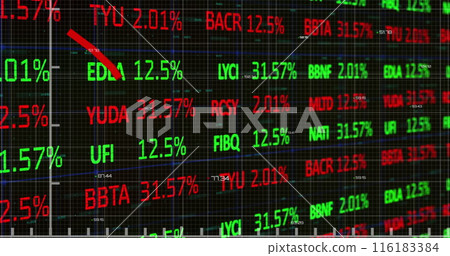 Image of data processing over black background 116183384