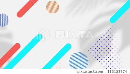 Image of lines and circles over white background 116183574