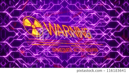 Image of warning text over shapes Image of warning text over shapes 116183641