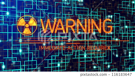 Image of warning text over shapes Image of warning text over shapes 116183647