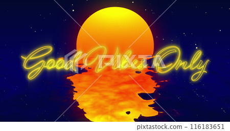 Image of good vibes only text over sea and sun Image of good vibes only text over sea and sun 116183651