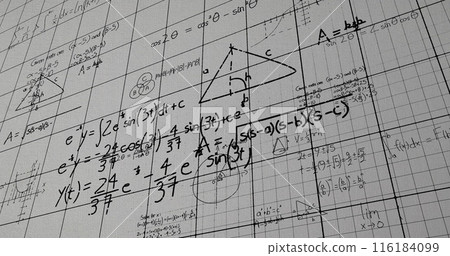 Image of mathematical equations on white background Image of mathematical equations on white background 116184099