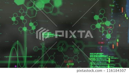 Image of data processing over world map Image of data processing over world map 116184307