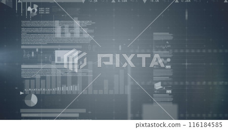 A composite of various financial charts 116184585