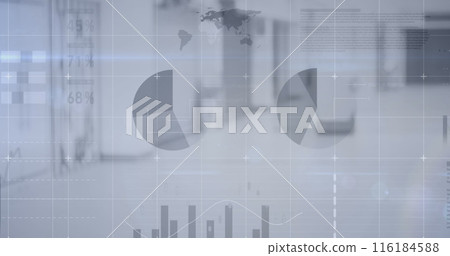 A digital composite of various financial charts 116184588