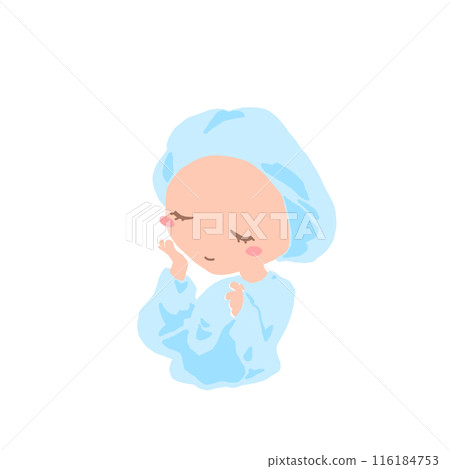 Woman taking care of her skin Woman taking care of her skin 116184753