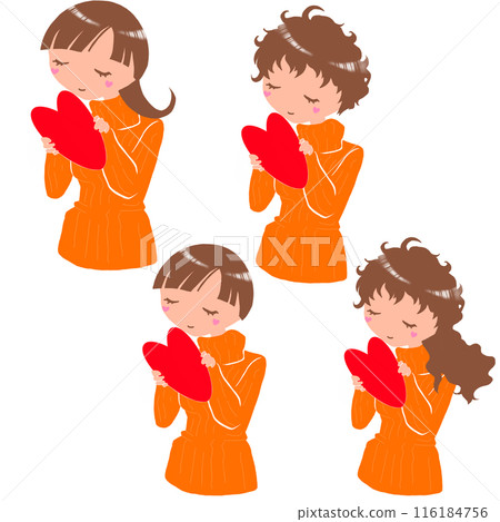 Woman with heart 116184756