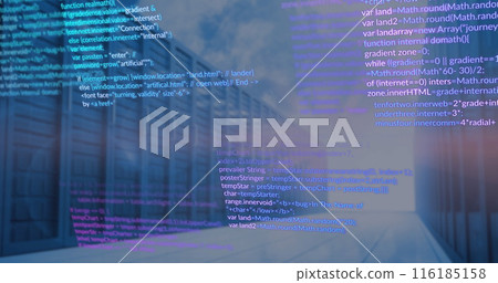 Image of data processing over computer servers Image of data processing over computer servers 116185158