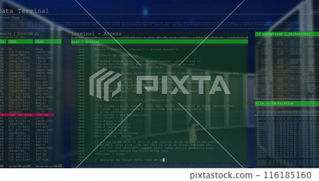Image of data processing over computer servers 116185160
