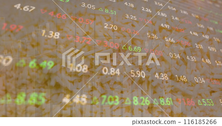 Image of financial data processing over light background 116185266